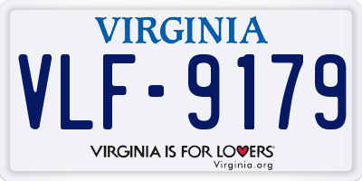 VA license plate VLF9179