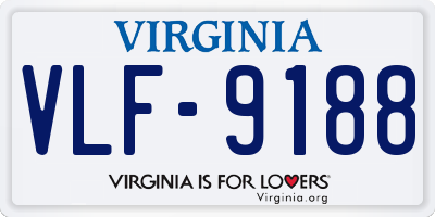 VA license plate VLF9188
