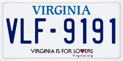 VA license plate VLF9191