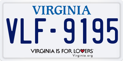VA license plate VLF9195