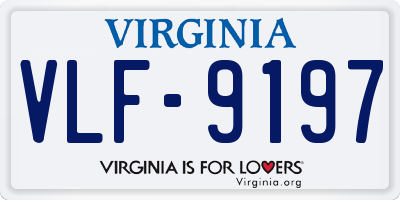 VA license plate VLF9197