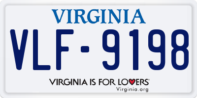 VA license plate VLF9198