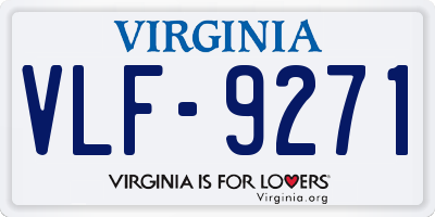 VA license plate VLF9271