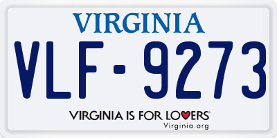 VA license plate VLF9273