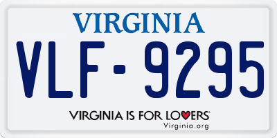 VA license plate VLF9295