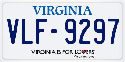 VA license plate VLF9297