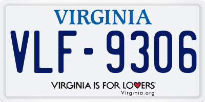 VA license plate VLF9306