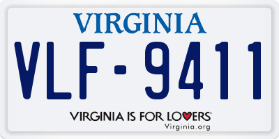 VA license plate VLF9411