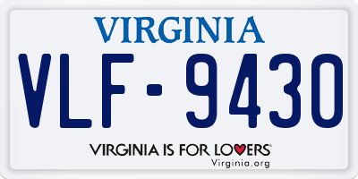 VA license plate VLF9430