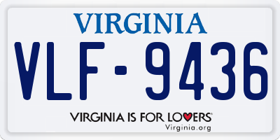 VA license plate VLF9436
