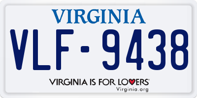 VA license plate VLF9438