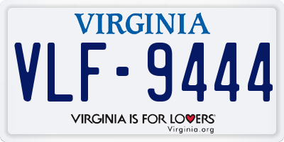 VA license plate VLF9444