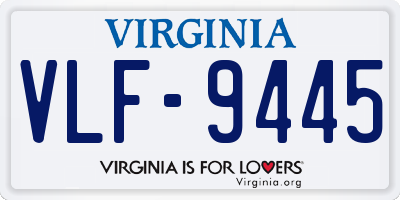 VA license plate VLF9445