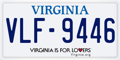 VA license plate VLF9446