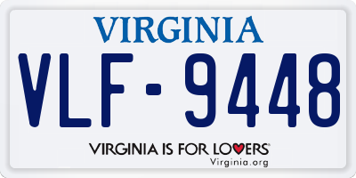 VA license plate VLF9448