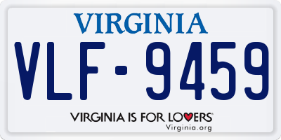 VA license plate VLF9459