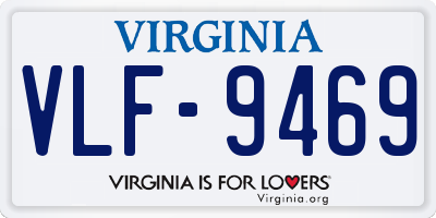 VA license plate VLF9469