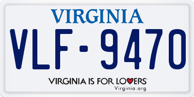 VA license plate VLF9470