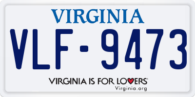 VA license plate VLF9473