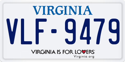 VA license plate VLF9479
