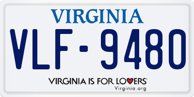 VA license plate VLF9480