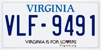 VA license plate VLF9491