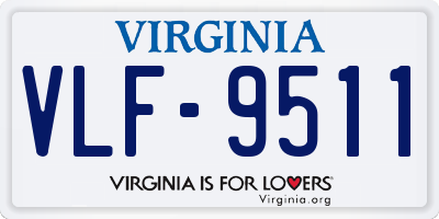 VA license plate VLF9511
