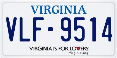 VA license plate VLF9514