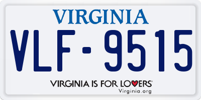 VA license plate VLF9515