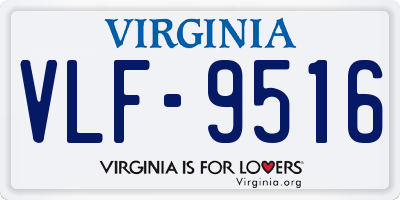VA license plate VLF9516