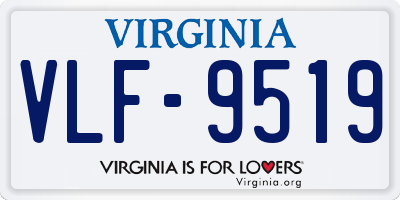 VA license plate VLF9519