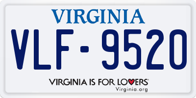 VA license plate VLF9520