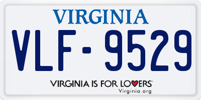 VA license plate VLF9529