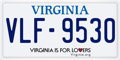 VA license plate VLF9530