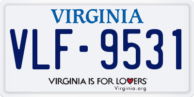 VA license plate VLF9531