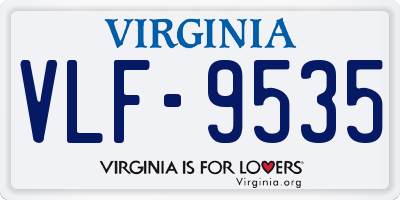 VA license plate VLF9535