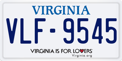 VA license plate VLF9545