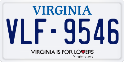 VA license plate VLF9546