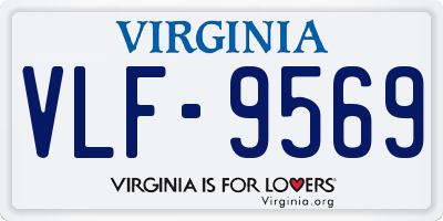 VA license plate VLF9569