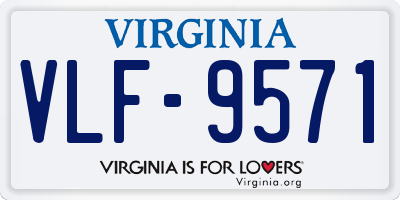 VA license plate VLF9571