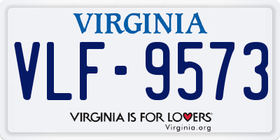 VA license plate VLF9573