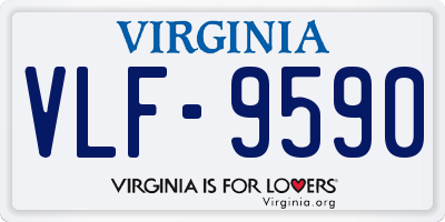 VA license plate VLF9590