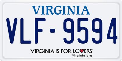 VA license plate VLF9594