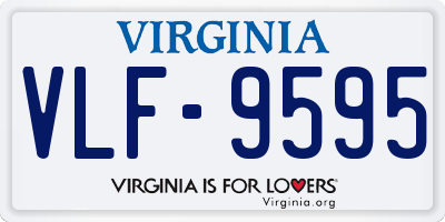 VA license plate VLF9595