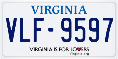 VA license plate VLF9597