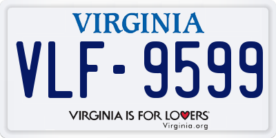 VA license plate VLF9599