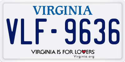 VA license plate VLF9636
