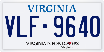 VA license plate VLF9640