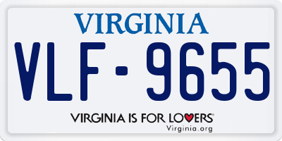 VA license plate VLF9655