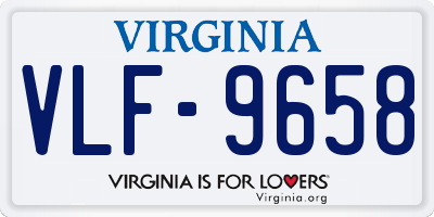 VA license plate VLF9658